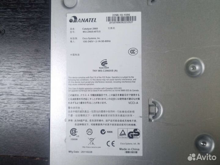 Коммутатор cisco Catalyst 2960-s series