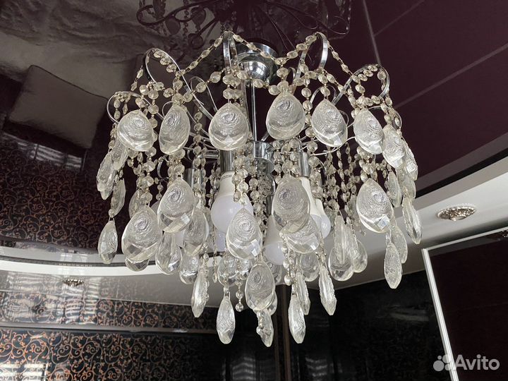 Люстра потолочная хрустальная