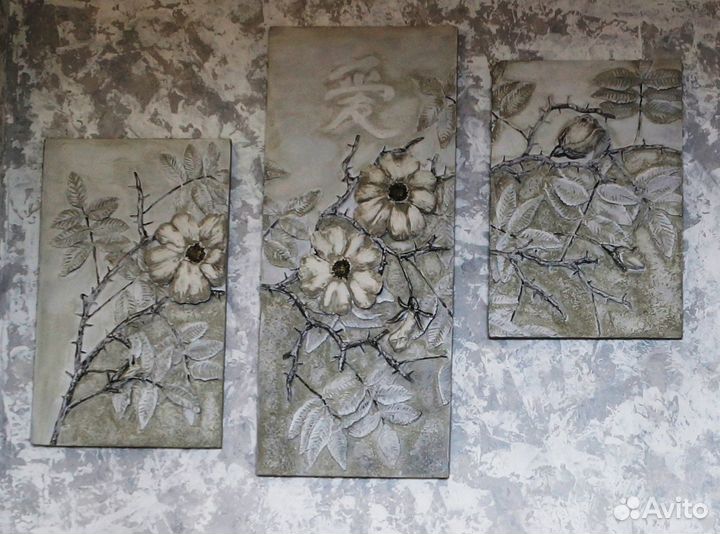 Барельеф декор стен, декоративная штукатурка