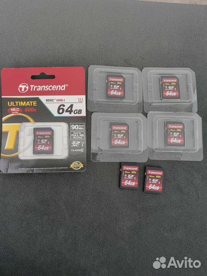 Карта памяти Transcend sdxc 64 гб Class 10, UHS-I