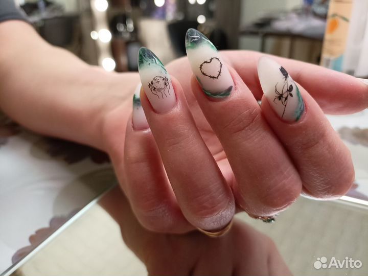 Наращивание, коррекция ногтей