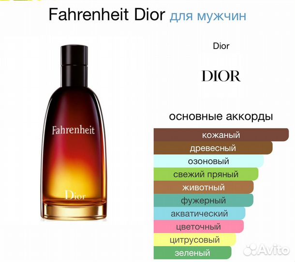Fahrenheit Dior туалетная вода 100мл