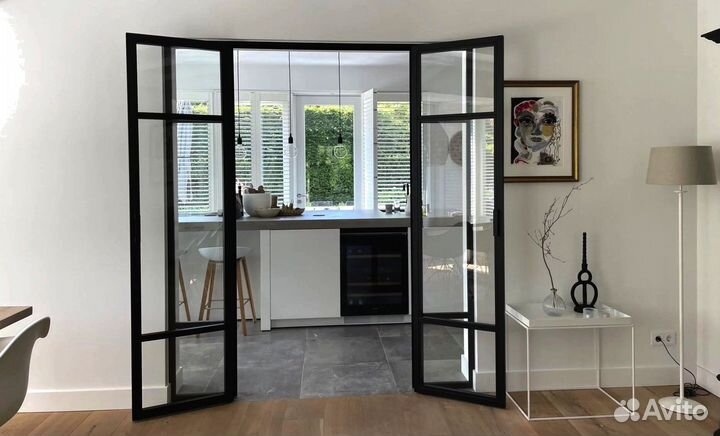 Матовые стеклянные двери