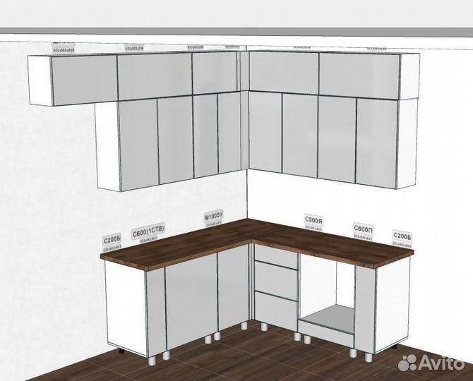 Кухня угловая 240*190. Рассрочка