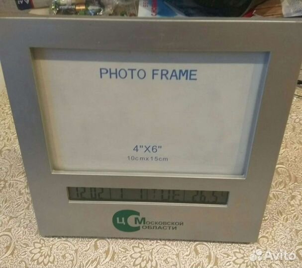Фоторамка+часы+календарь+термометр