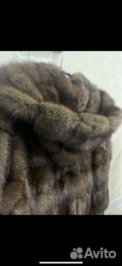 Шуба норковая с капюшоном 44 46