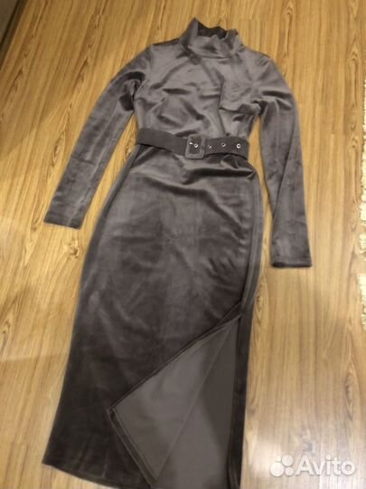 Велюровое платье