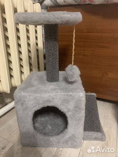 Домик для кошки с когтеточкой новый