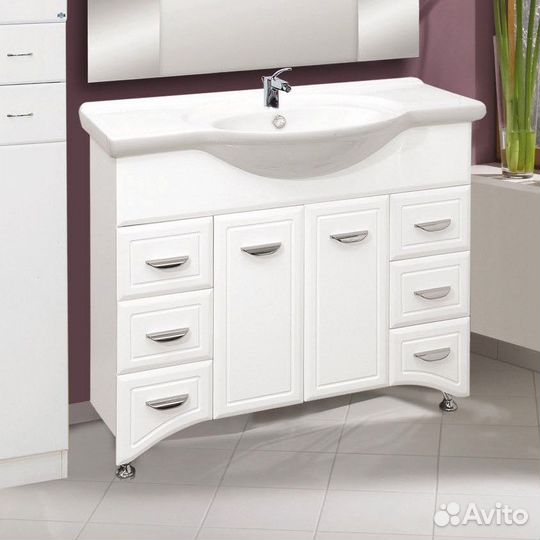 Тумба с раковиной Misty Дрея 105 6 ящиков