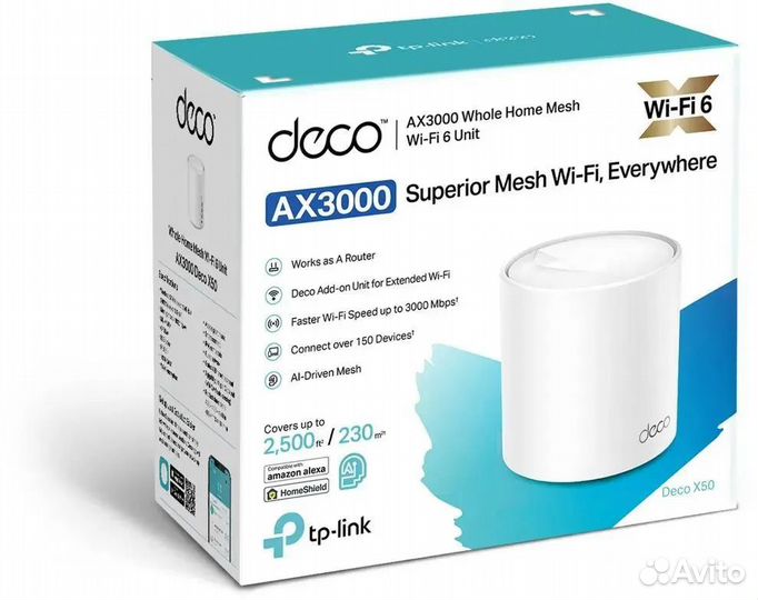 Wi-Fi роутер Tp-link deco X50(1-pack)