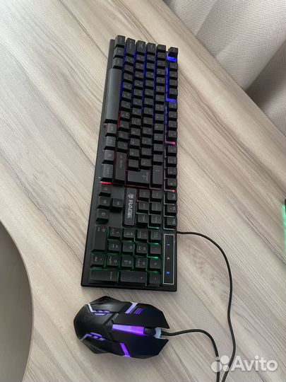 Игровая клавиатура+мышь проводная dexp Rage 100