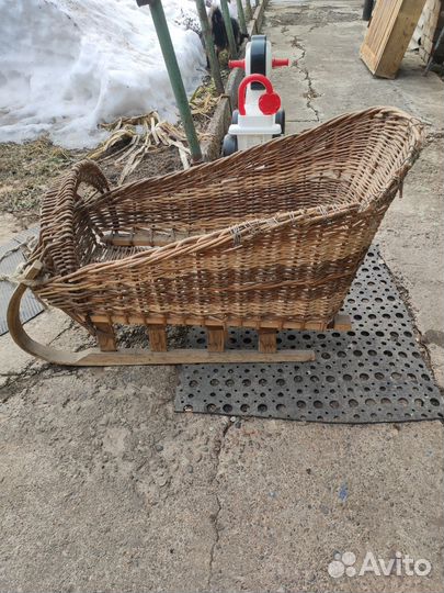 Санки детские плетёные СССР