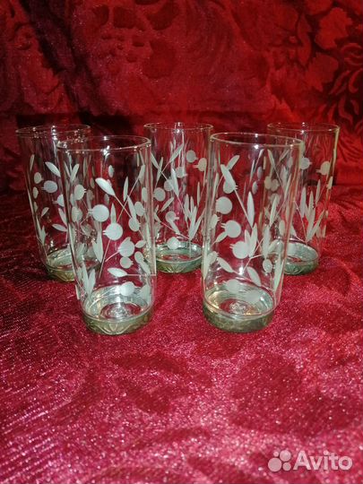 Стопки высокие СССР набор 5 шт