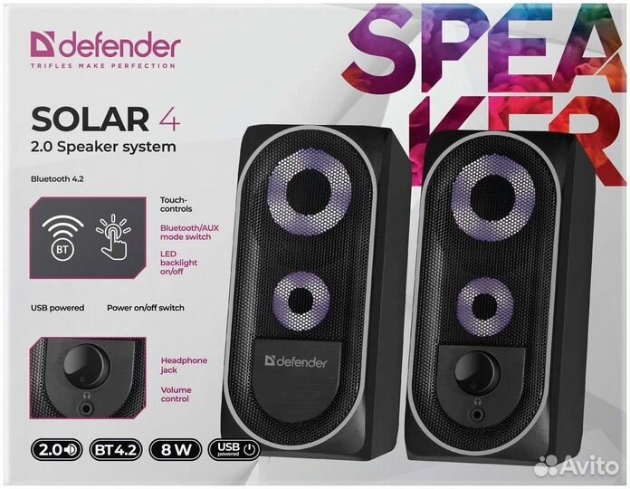 Колонки 2.0 Defender Solar 4