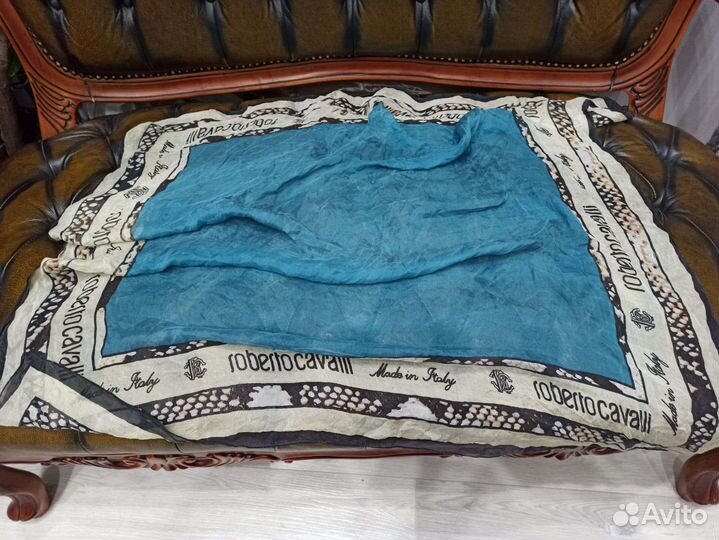 Roberto cavalli платок 90cm италия шелк оригинал