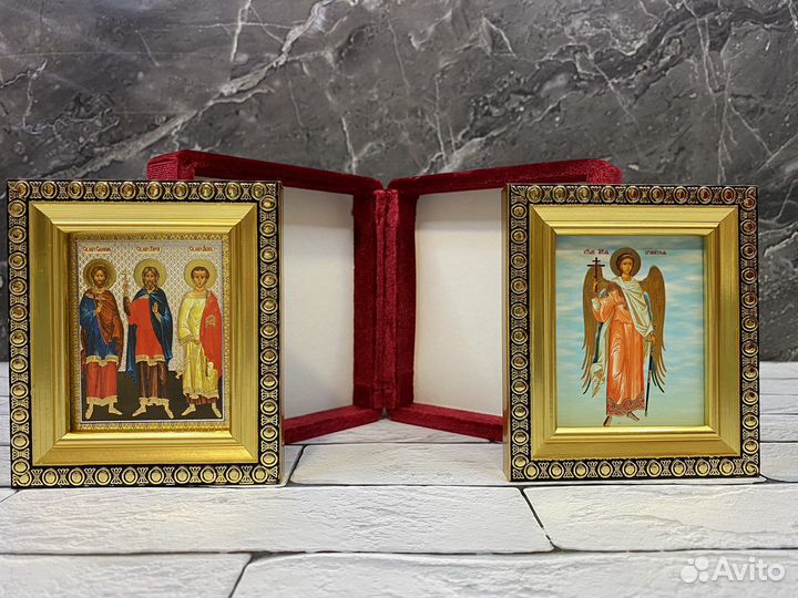 Складень Гурий, Самон, Авив и Ангел Хранитель