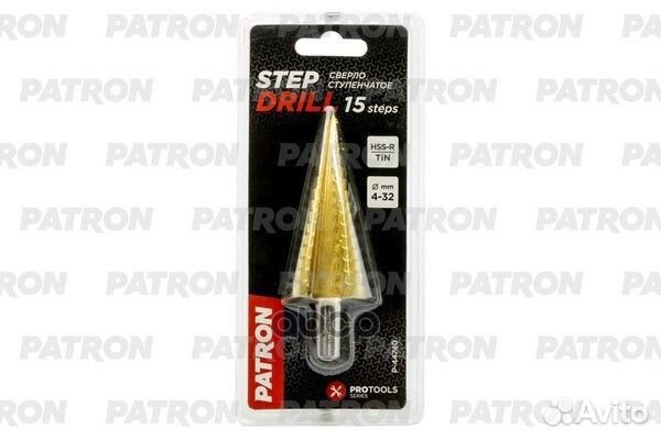 Сверло ступенчатое по металлу HSS-TiN, ступенча