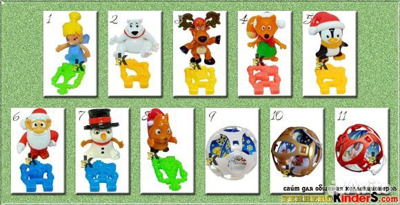 Новогодняя серия Киндер-сюрприз 2018