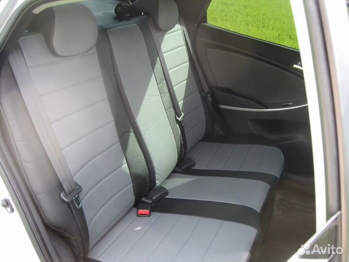 Чехлы для Hyundai Solaris 2017 год экокожа