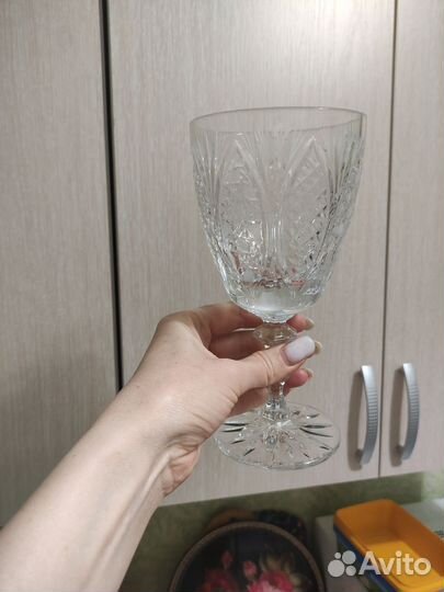 Фужеры хрустальные свадебная пара, большие