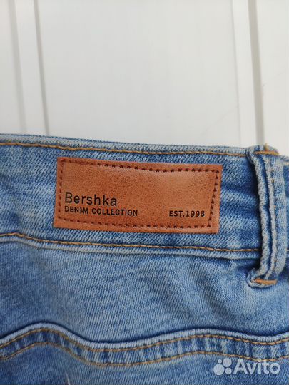 Джинсы женские скинни, синие, Bershka, почти новые