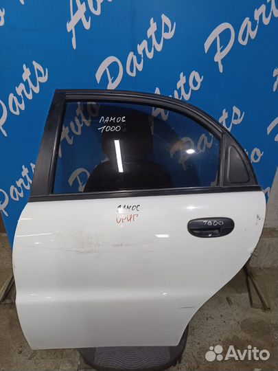 Дверь задняя левая Део Шевроле Ланос заз Шанс бела