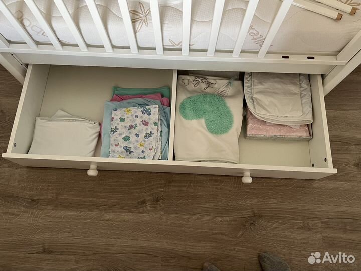 Кроватка гандылян дени маятник+колеса+ящик