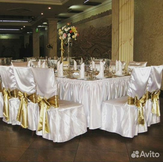 Прокат/аренда чехлов на стулья, скатертей и др