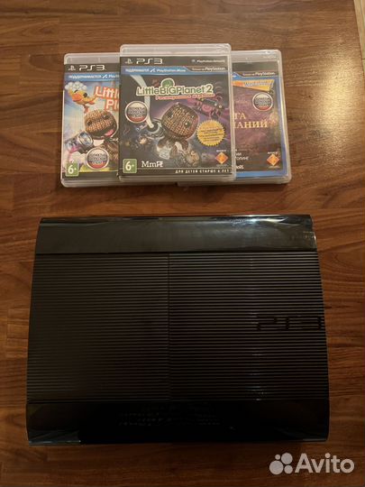 Sony playstation 3 super slim + 3 игры