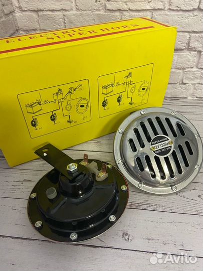 Сигнал звуковой дисковый 2 шт super horn 12V