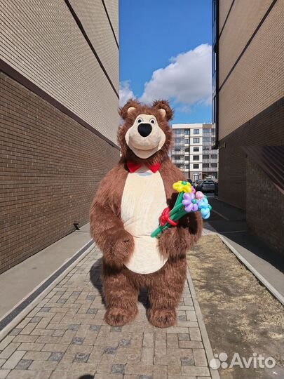 Бурый Мишка 2,6 метра (ростовая кукла)