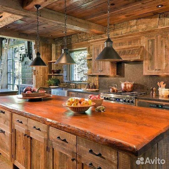 Кухня из массива дерева.Кухня на заказ Скандинавия
