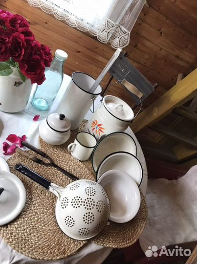 Бидон дуршлаг эмалированный СССР посуда советская