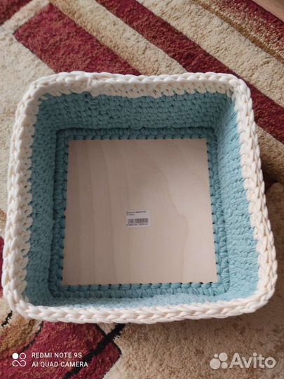 Корзина из трикотажной нити