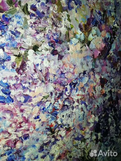 Картина маслом сирень