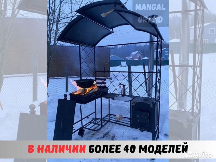 Мангал с крышей