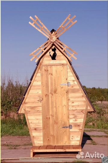 Уличный туалет деревянный TOP222
