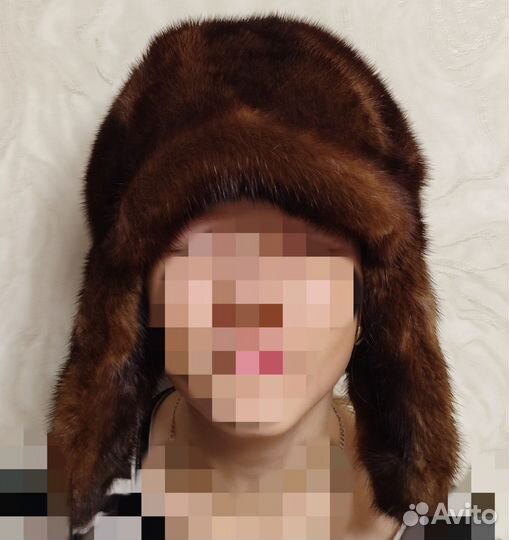Шапка норковая б/у. Мех в отличном состоянии