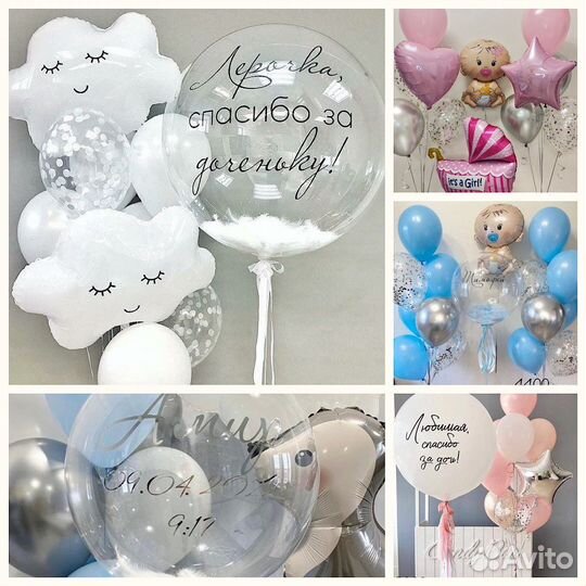 Шары воздушные гелиевые день рождение выписка