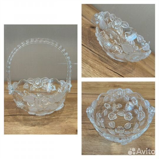 Ваза хрустальная, конфетница, салатник