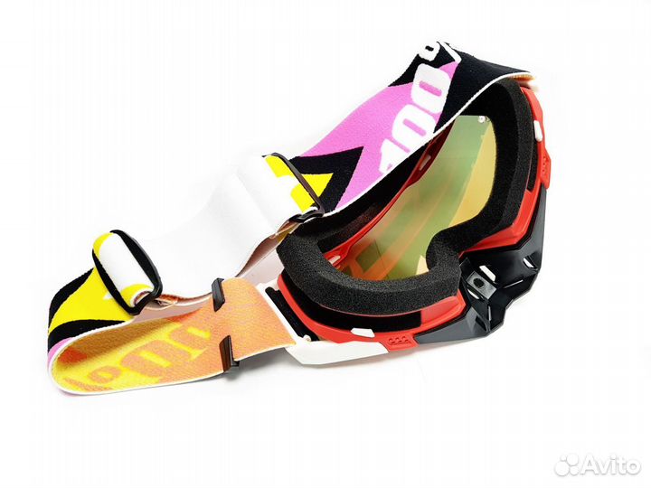 Мотокросс очки 100 Racercraft красно-бело-черный