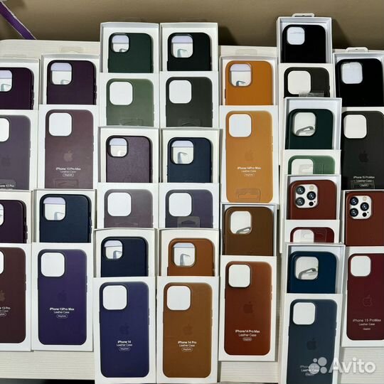 Чехлы кожаные leather case на iPhone с анимацией