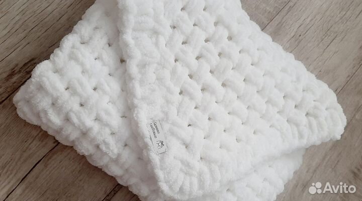 Вязаный плед детский