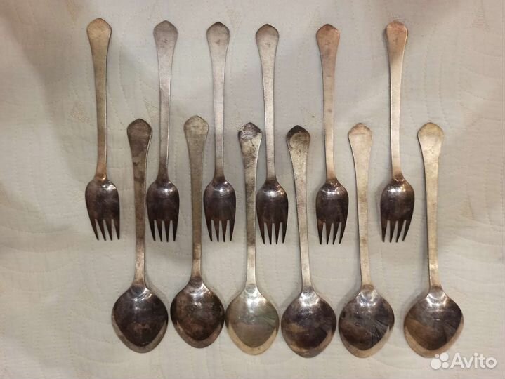 Столовый набор Новый Серебрение, мельхиор СССР