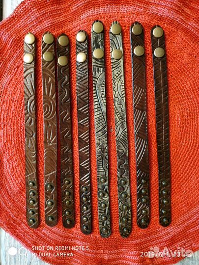 Узкие браслеты из ременных заготовок, унисекс