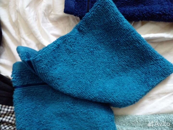 Махровые полотенца мочалки- варежки 2шт