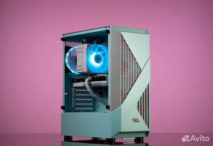 Игровой пк fear102 RTX 2060 Super 8GB б.у. xeon E5-2660 V3 Evesky firerose F3-A green