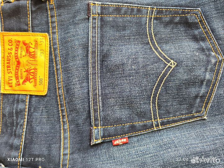 Джинсы мужские levis 508 W33 l34 США