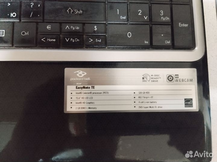 Ноутбук packard Bell