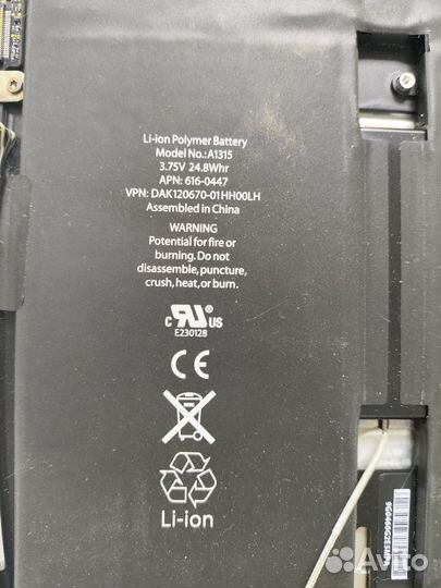 Планшет Apple iPad A1219 без экрана, запчасти